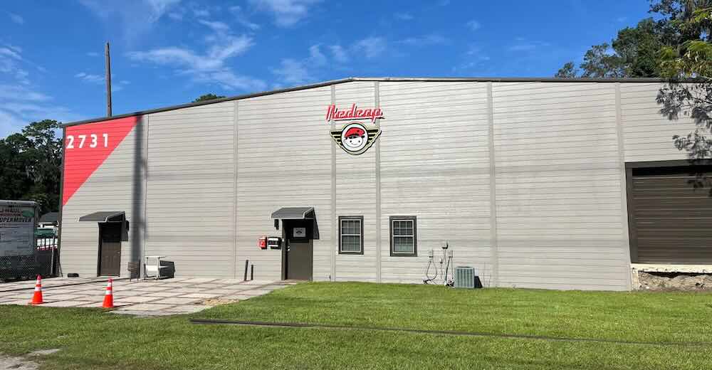 A photo taken outside of the Redcap warehouse in Beaufort, SC.